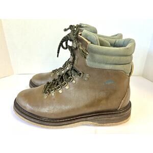 Simms Freestone Felt Wading Boots Men’s 11 – Fly Fishing, Brown Leather